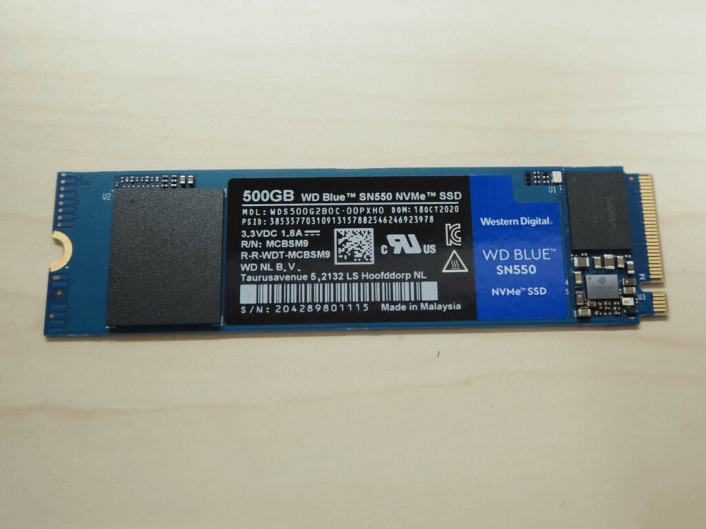 WD Blue SN550 NVMe SSD(500GB)